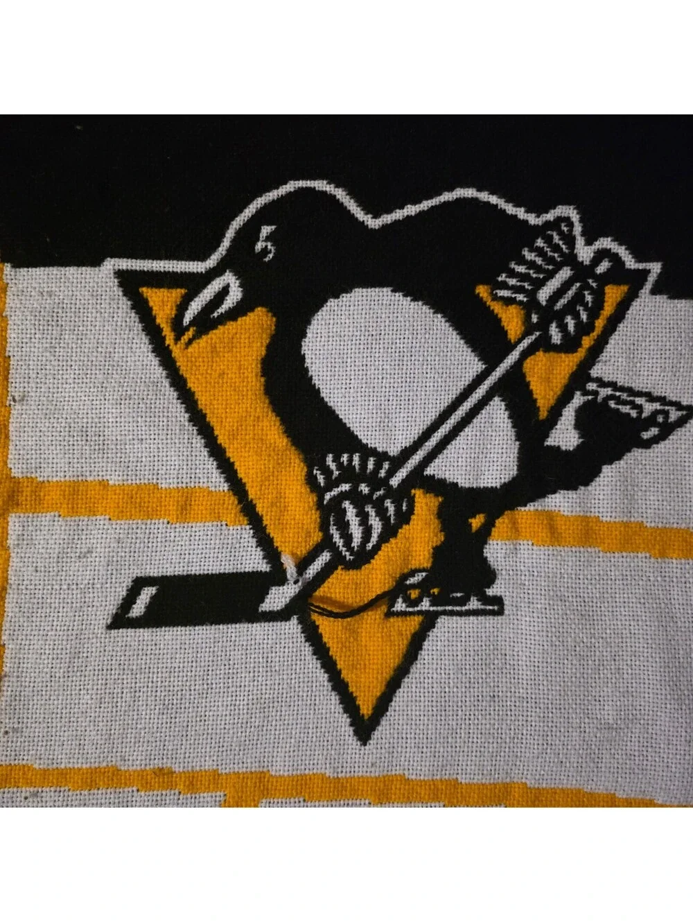 Pittsburgh Penguins Hockey Themed Armchair Throw Blanket